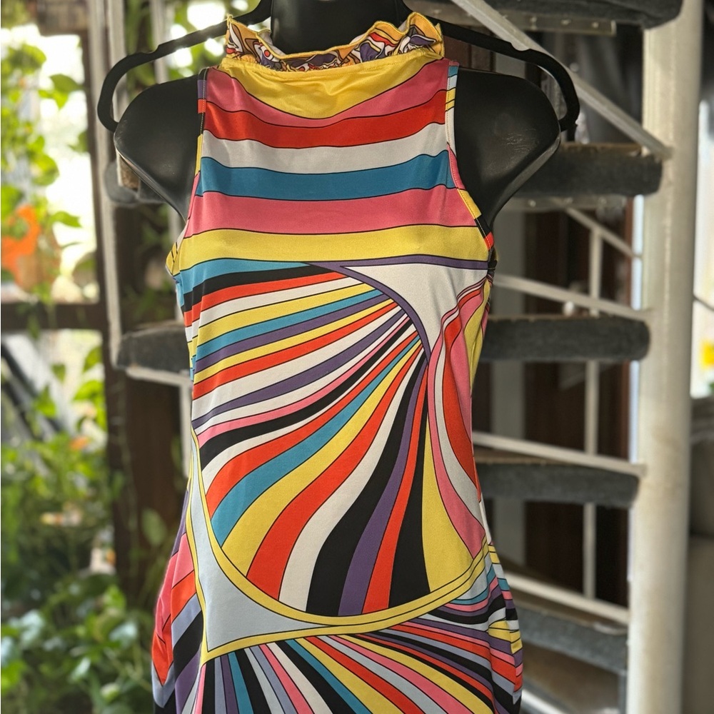 Colorful Striped Women's Dress